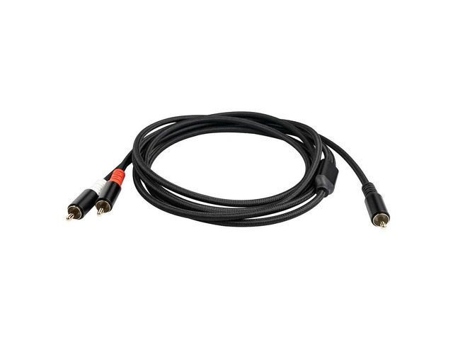 For RCA Y Adapter Cable Subwoofer Y Cable 1X RCA to 2X RAC Audio Cable 1 Rca to 2 Rca Power Amplifier Audio Cable,5 Meter