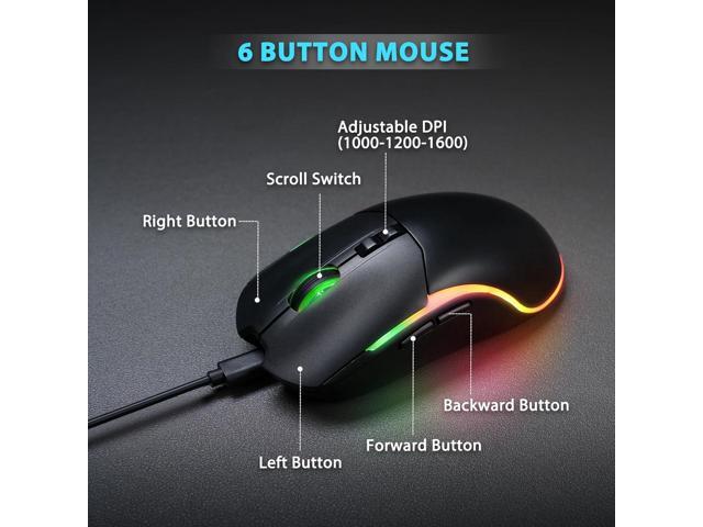 Backlit Large Print Wireless Keyboard and Mouse Combo, 2.4G Full Size Keyboards with Light Up Large Keys, Oversize Letters Keys Easy to See and...