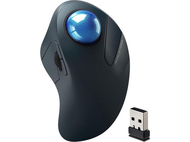 Wireless Trackball Mouse for Large Hands, Ergonomic Index Finger Control, Rechargeable Bluetooth/USB Mouse with Precise Smooth Tracking,...