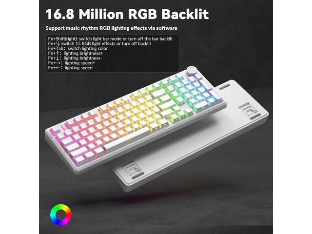 AULA F99 Pro Wireless Mechanical Keyboard-Silent Version,BT5.0/2.4GHz/USB-C Hot Swappable Custom Keyboard,Gasket Structure,Pre-lubed Linear...