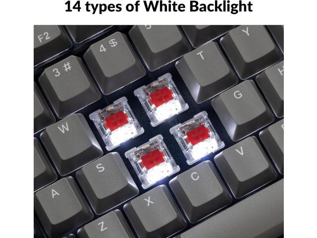 Keychron C2 Pro Wired Custom Mechanical Keyboard Full Size Layout QMK/VIA Programmable Macro White Backlit with Linear Red Switch OEM Profile...