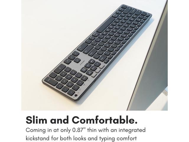 Macally Backlit Bluetooth Keyboard for Mac - Compatible Apple Keyboard Wireless - Multi-Device for MacBook Pro/Air, iMac, iMac Pro, Mac mini/Pro