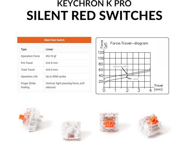 Keychron K10 Pro Wireless Custom Mechanical Keyboard, QMK Programmable Bluetooth 100% Layout with Silent Red Switch White Backlight Compatible with...