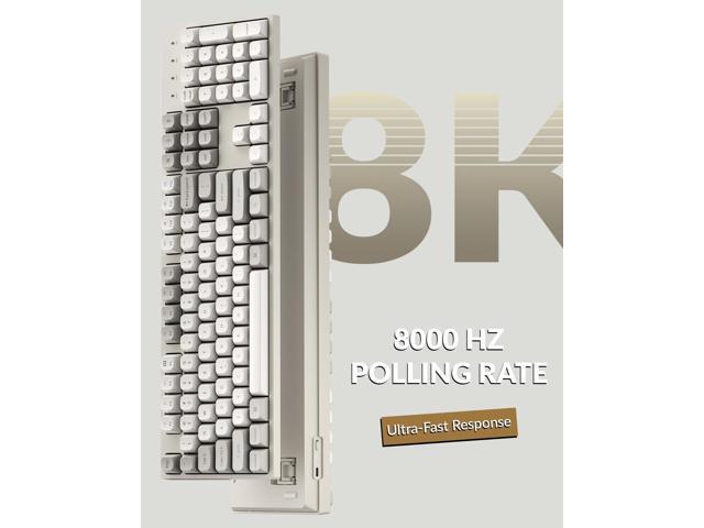 Keychron C2 Pro Wired Mechanical Keyboard with 8K Hz Polling Rate, Full Size Custom RGB Backlit Hot-Swappable, Non-Shine Through PBT Keycaps...