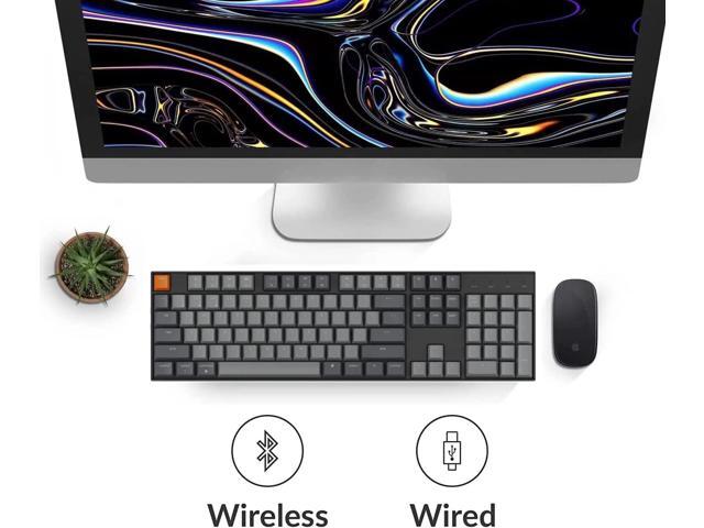 Keychron K10 Wireless Mechanical Gaming Keyboard, 104 Keys Full Size Gateron G Pro Brown Switch, White LED Backlight Rechargeable USB-C Wired...