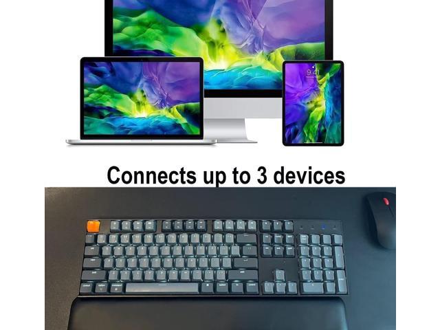Keychron K10 Wireless Mechanical Gaming Keyboard, 104 Keys Full Size Gateron G Pro Brown Switch, White LED Backlight Rechargeable USB-C Wired...