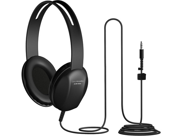 Cyber Acoustics ACM-4004 3.5mm Headphones with Reinforced TuffCord Wired 3.5mm Headphones, Smaller Earcups, Padded Headband, Durable Design,...