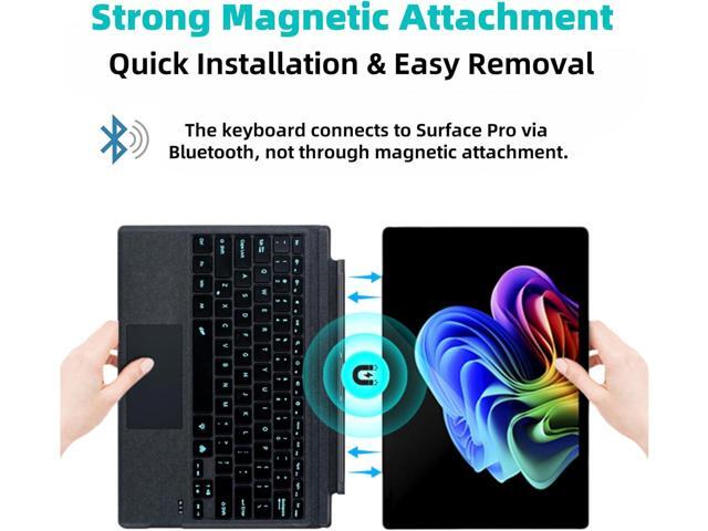 mobee Keyboard for Microsoft Surface Pro Copilot+ (11th Edition) / Pro 11/10 / 9/8 / X, 13 inch, Detachable Type Cover with Touchpad, Pen Holder...