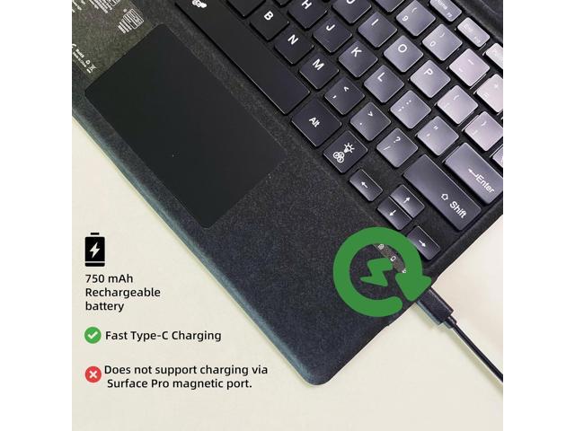 mobee Keyboard for Microsoft Surface Pro Copilot+ (11th Edition) / Pro 11/10 / 9/8 / X, 13 inch, Detachable Type Cover with Touchpad, Pen Holder...