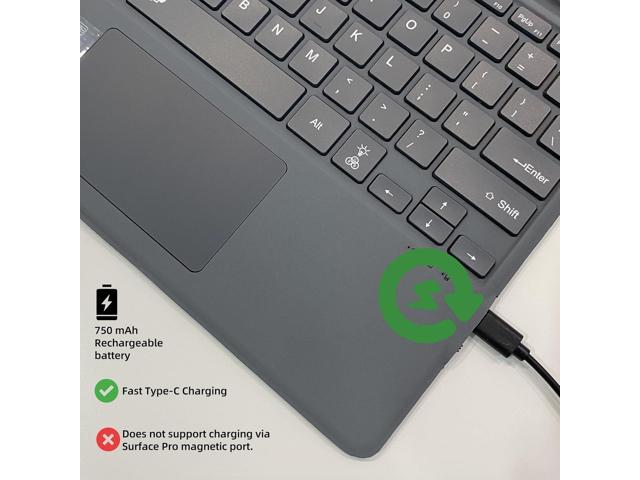 mobee Keyboard for Microsoft Surface Pro Copilot+ (11th Edition) / Pro 11/10 / 9/8 / X, 13 inch, Detachable Type Cover with Touchpad, Pen Holder...