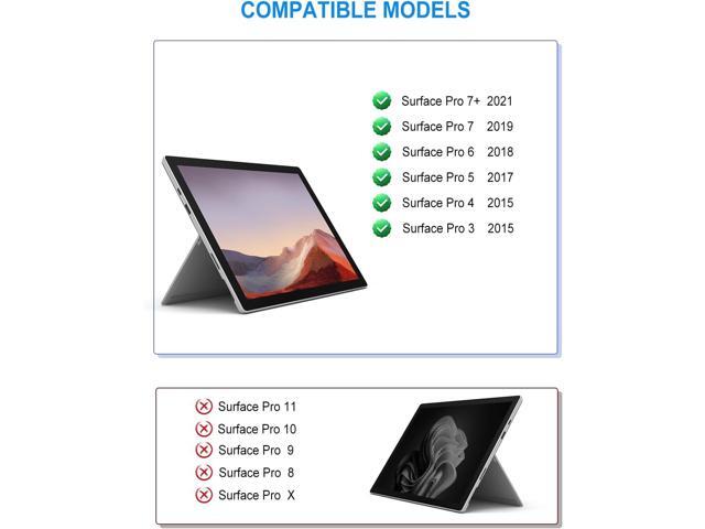 Surface Pro 3/4/5/6/7/7+ Keyboard, Ultra-Slim Wireless Bluetooth Surface Keyboard with Palm-Rejection Trackpad, 7-Color Backlit, Sleep/Wake...