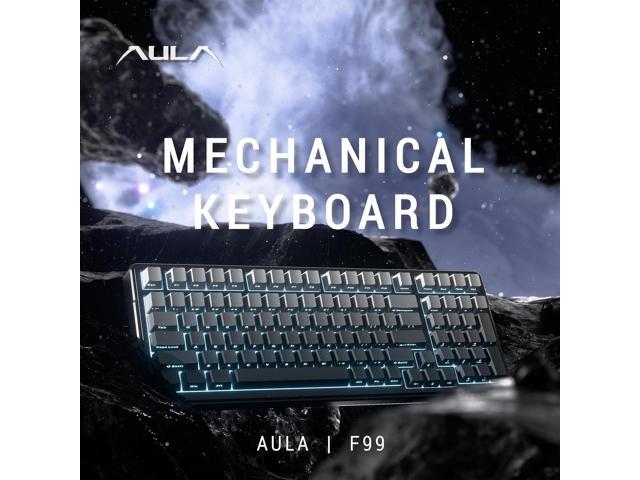 x Aula F99 99% Mechanical Gaming Keyboard Wireless Bluetooth, 2.4Ghz RF, USB-C Wired Keyboard with RGB Backlit, Hot-Swappable Pre-lubed Linear...