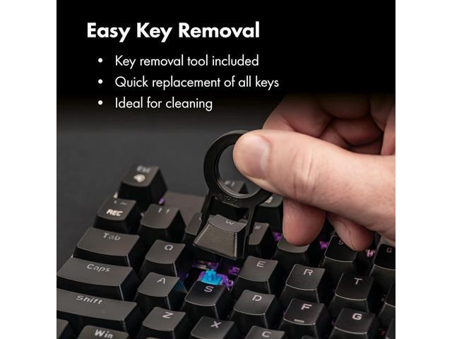 Scorpion V1 Wired Mechanical Gaming Keyboard - USB-A W/USB-C Connection Adaptor Tactile & Clicky Brilliant RGB Lighting Customizable Keys &...