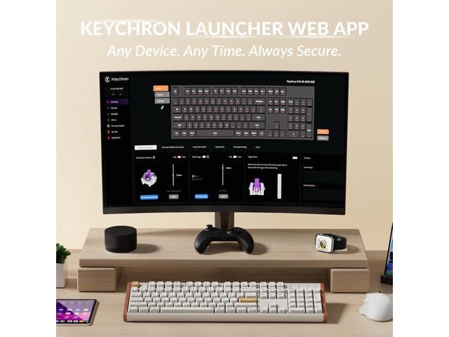 Keychron K10 HE Hall Effect Keyboard Wireless, Magnetic Switch Hot Swappable, Adjustable Actuation Rapid Trigger Mode with Aluminum + Wood Frame,...