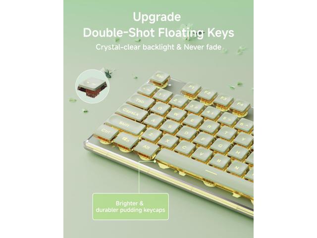 V3 Wireless Keyboard and Mouse with Single Backlit, Metal Panel, Bluetooth/2.4G Rechargeable Silent Keyboard and Mouse Combo Light up Full Size...