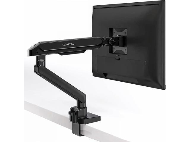 EVEO Premium Single Monitor Arm 14'34', Adjustable Gas Spring Monitor Mount, Single Arm Desk Mount for 34 Inch Computer Screens, VESA Compatible...