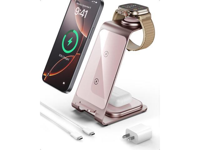 Intoval 3 in 1 Wireless Charging Station for iPhone 16 15 14 13 12 11 X Pro Max, Wireless Charger for Apple Watch 10 Ultra 3 SE 9 8 7 6 5 4 3 2,...