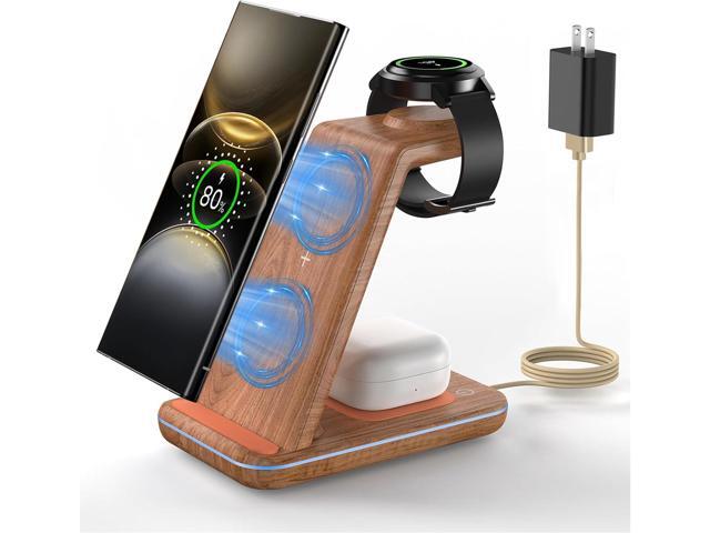 Wireless Charger Station for Samsung Product: JoyGeek 3-in-1 Phone Charging Stand for Galaxy Watch7 Pro/4/3/Active2/1 - S24/S23...