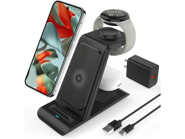 Upgraded 3 in 1 Wireless Charger for Google Pixel Watch 3/2, for Pixel 10/10 Pro/10 Pro XL/9 Pro/9/Fold/8,Pixel Buds Pro 2/Pro,Wireless Charging...