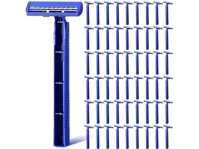 Chumia 500 Pcs Disposable Twin Blade Razor Shaving Safety Razor for Men Individually Wrapped with Clear Safety Cap Bulk Packed Portable for Hotel...