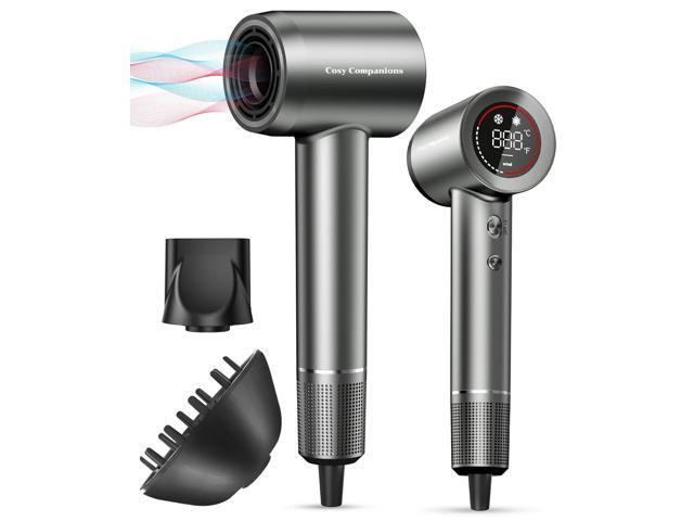 Hair Dryer - Negative Ionic Blow Dryer with 150000 RPM High Speed Brushless Motor for Fast Drying, Low Noise, HD Display Hair Dryer with Diffuser.