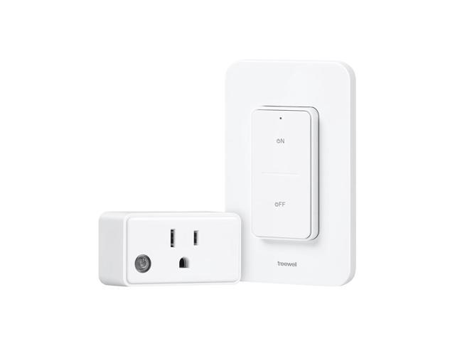 Remote Control Outlet Wireless Wall Switch, 200ft RF Range Wireless Remote Light Switch, No Wiring, 15A/1875W Electrical Remote Outlet for Indoor.