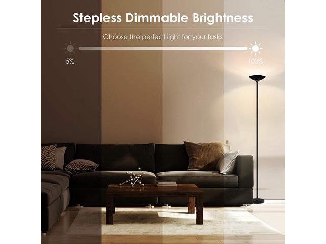 BoostArea Floor Lamp/Standing Lamp, 20W 2000LM LED Torchiere Lamp, Stepless Dimmable, Touch Control, 3000K Daylight, 50000hrs Lifespan for Living...