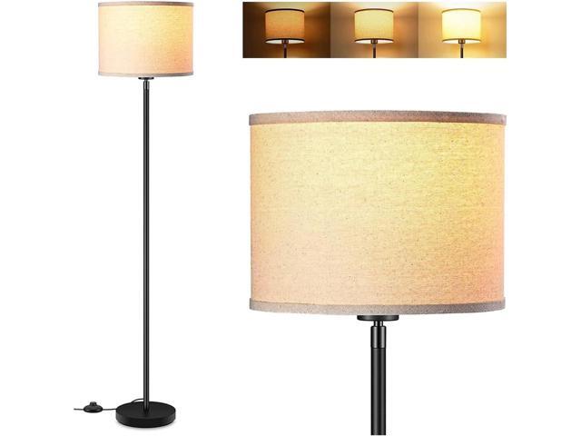 Floor Lamp Standing Lamp, 58' Small Tall Lamps for Living Room, Simple Pole Lamp with Beige Lampshade, On/Off Foot Pedal, Bright Corner Floor Lamp...
