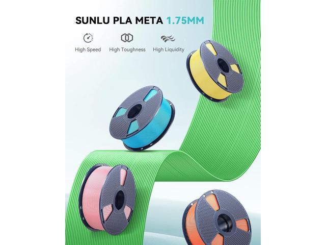 SUNLU High Speed PLA Meta Filament, 1KG PLA 3D Printer Filament 1.75mm, Tougher Neatly Wound 3D Filament, Dimensional Accuracy +/- 0.02 mm, Fits...
