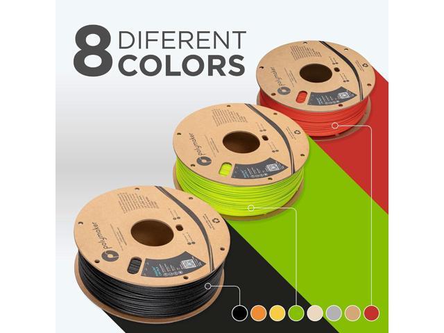 Polymaker Light Weight PLA Filament 1.75mm White 0.8kg, PolyLite 3D Printer PLA Filament White Low Density, Print with Most 3D Printers
