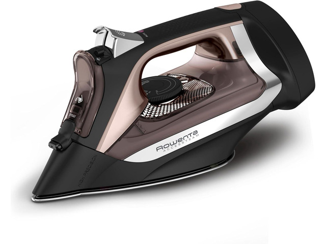 Rowenta Access Stainless Steel Soleplate Steam Iron with Retractable Cord, Powerful Steam Diffusion, Auto-Off and Anti-Drip, 1725 Watts, Black...
