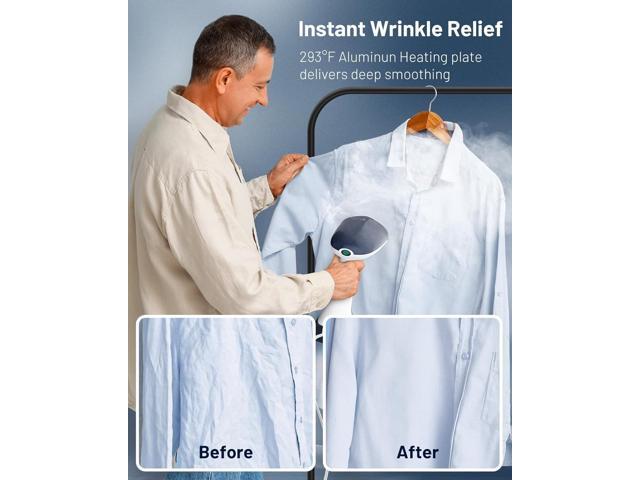 BEAUTURAL Steamer for Clothes, Portable Handheld Garment Fabric Wrinkles Remover, Aluminun Heating Plate, 35-Second Fast Heat-up, Large Detachable...
