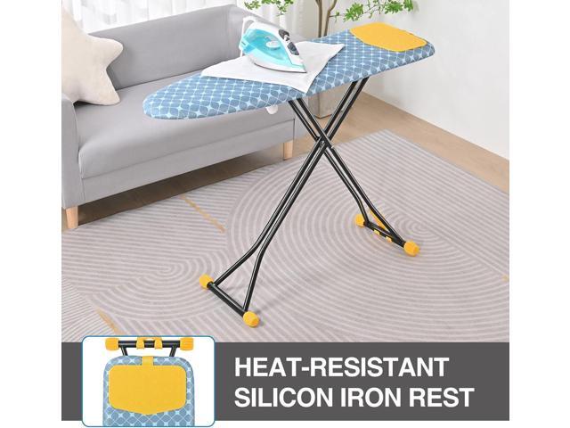 APEXCHASER Ironing Board with Iron Rest, Compact and Space Saver Iron Board, Extra Thick Cover, Height Adjustable, Wall Mount & Closet Hanger 13x43...