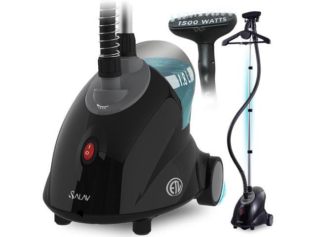 SALAV GS18-DJ Standing Garment Steamer with Roll Wheels for Easy Movement, 1.8L Water Tank for 1 Hour Continuous Steaming, Adjustable Pole for.