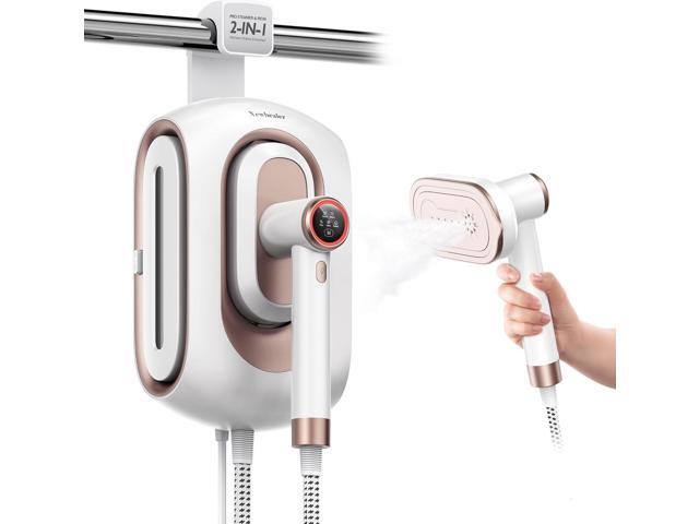 Newbealer 2In1 Pro Steam Station Iron, 1550W Turbocharged Steam for Clothes, 3-Level Steam & Dry Ironing, 30s Heat Up, 1.2L Detachable Tank,.