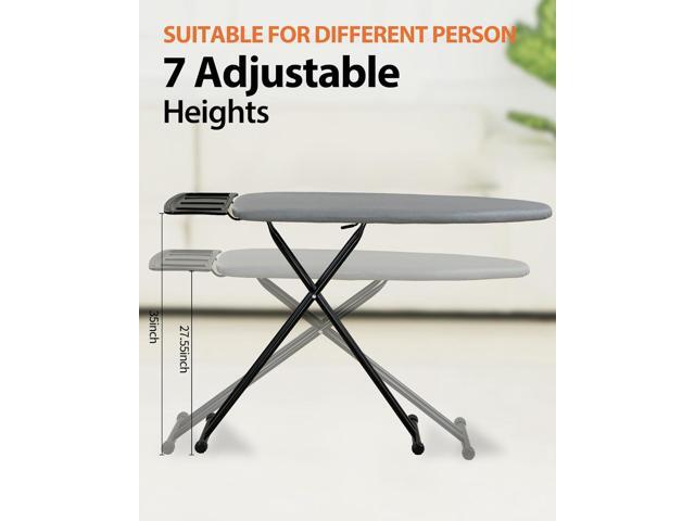 Full Size Ironing Board, Extra wide Foldable Iron Board, Heavy Duty Iron Rest, Height Adjustable & Space-Saving Folding Boards with Heat-Resistant...