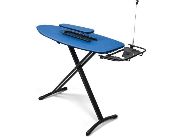 Duwee 18'x48' Deluxe Ironing Board with Retractable Iron Rest,Extra Wide Ironing Board Thicken Steel Top Board,with Sleeve Board,Adjustable.