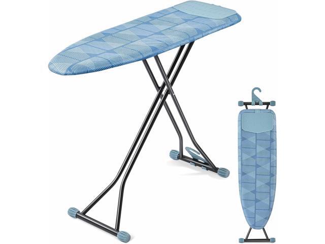 APEXCHASER Ironing Board with Iron Rest, Compact and Space Saver Iron Board, Extra Thick Cover, Height Adjustable, Wall Mount & Closet Hanger 13x43.