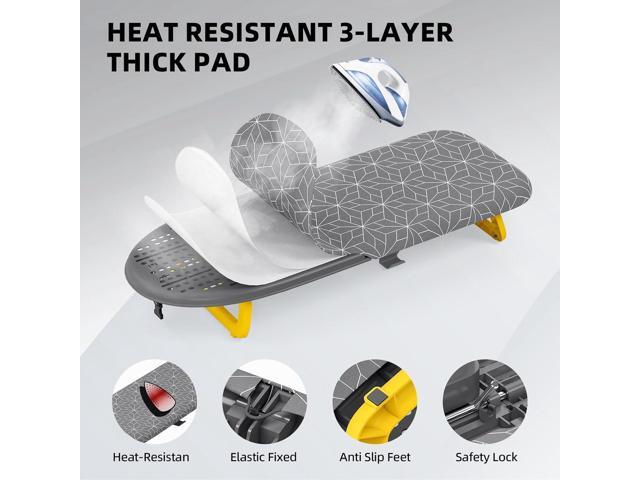 Small Ironing Board Tabletop, Foldable mini Ironing Board, Table top Ironing Boards Small, Compact Portable Ironing Boards with Iron Holder &...