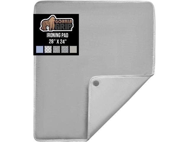 GORILLA GRIP Ironing Mat, Portable Iron Pad, Magnetic Cover for Top of Laundry Washer, Dryer, Tabletop, Countertop Padded Blanket, Silicone Coating...