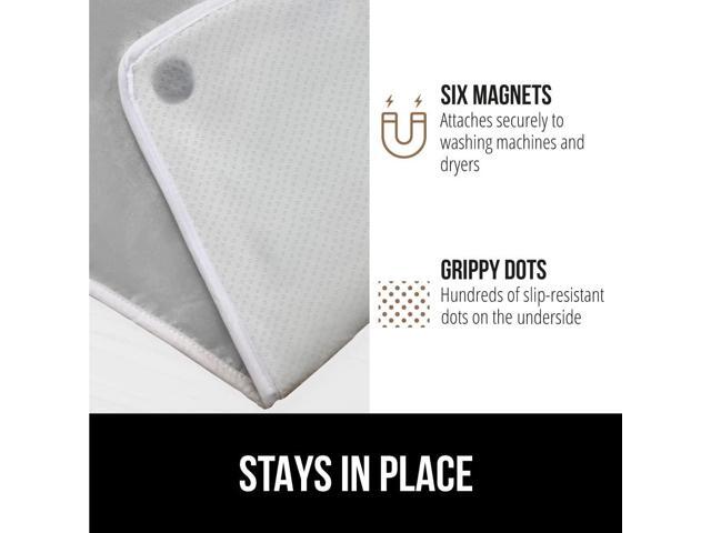 GORILLA GRIP Ironing Mat, Portable Iron Pad, Magnetic Cover for Top of Laundry Washer, Dryer, Tabletop, Countertop Padded Blanket, Silicone Coating...