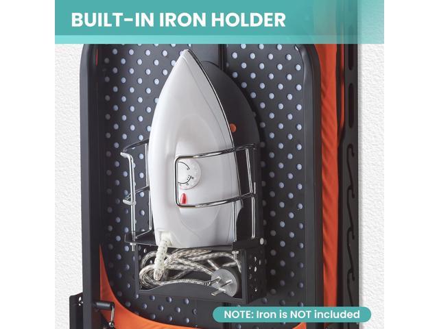 Wall Mounted Ironing Board with Iron Holder, 42 X 14 Compact Mount Foldable Ironing Board for Small Spaces, Space Saving with Cotton Fabric Cover...