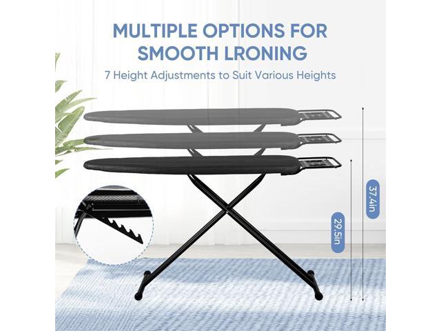 Jakeefud Full Size Ironing Board 15' X 47' with Heat Resistant Cover and Thicken Felt Pad, Safety Iron Rest, Heavy Duty,Anti-Skid Feet, Height...