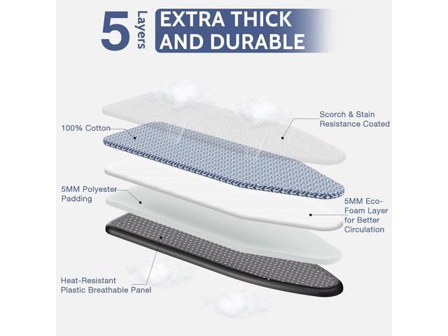 APEXCHASER Ironing Board Full Size, Iron Board with Ironrest, Lightweight Iron Table Stand Adjustable Height, Foldable Iron and Ironing Boards Set...