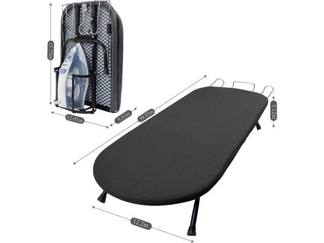 Table Top Ironing Board with Iron Holder and Wall Mount, Foldable Mine Iron Board,Portabled, Omuachip Metal Small Iriong Table Countertop for Space...