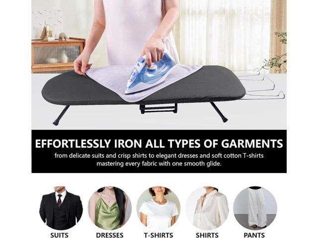 Table Top Ironing Board with Iron Holder and Wall Mount, Foldable Mine Iron Board,Portabled, Omuachip Metal Small Iriong Table Countertop for Space...