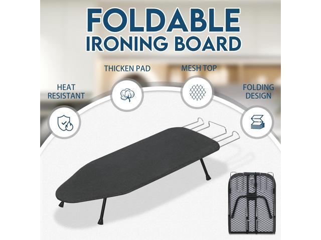 LOFTEY Small Tabletop Ironing Board, Foldable Compact Ironing Board with Iron Rest, Portable Mini Iron Boards with Heat Resistant Cover and 8mm...