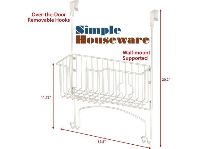Simple Houseware Over-The-Door/Wall-Mount Ironing Board Holder, White