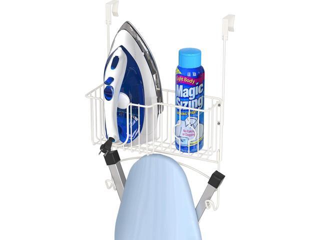 Simple Houseware Over-The-Door/Wall-Mount Ironing Board Holder, White
