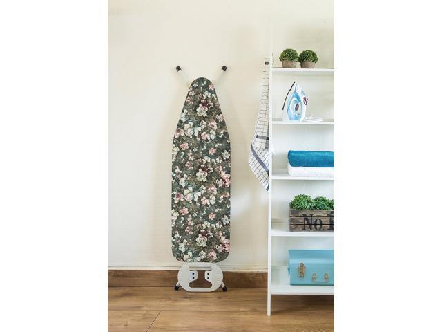 Encasa XO Ironing Board Cover and Pad - Thick 4mm Felt, Heat & Scorch-Resistant, Fits Wide Boards 49'x18', Elastic Bungee Cord Tightening, Easy...